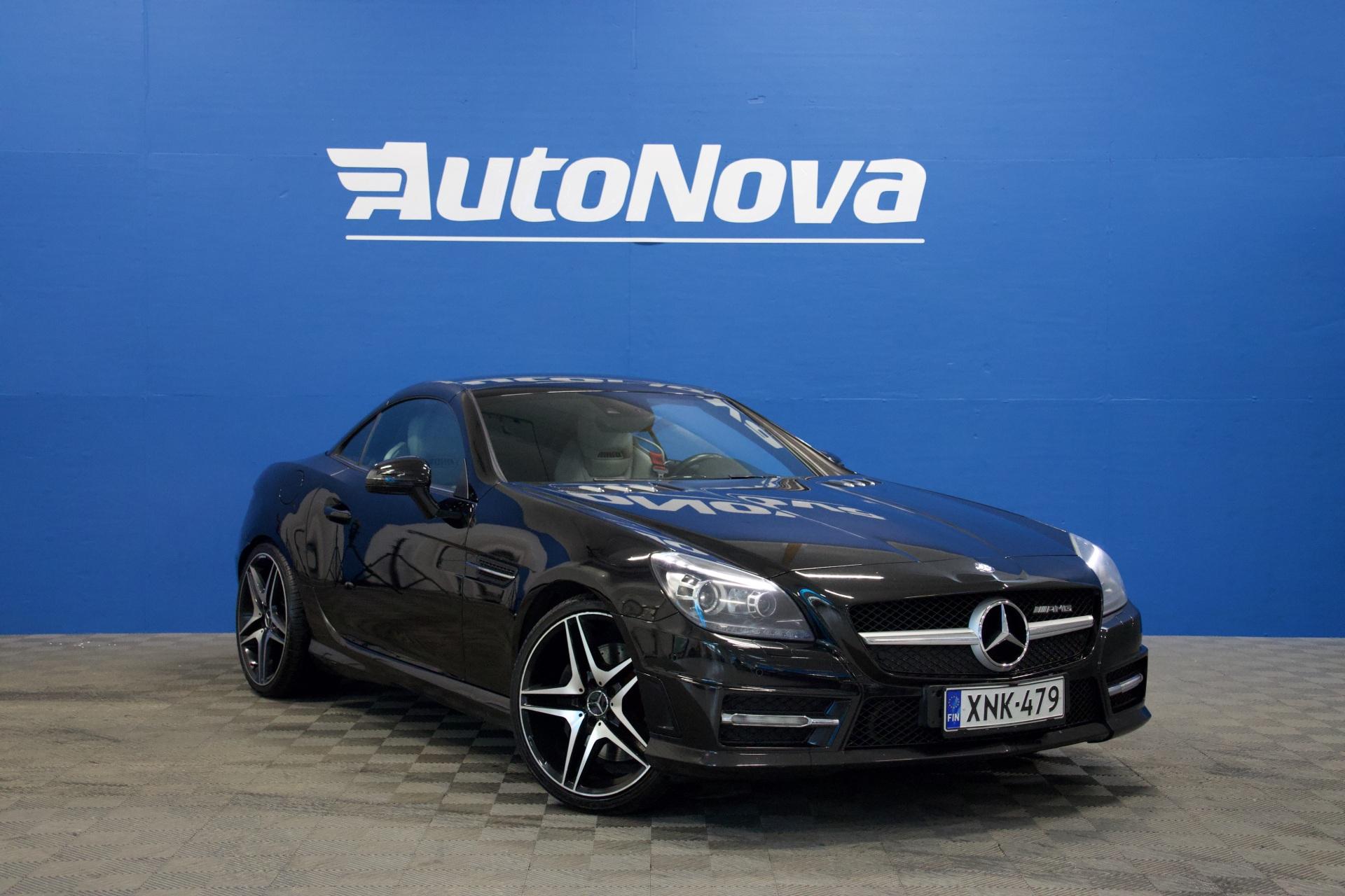 Mercedes-Benz SLK 350 AMG-Line 306hv / AMG 55 Look / Sport putkisto / Airscarf / Nahkaverhoilu / Tutkat / Punaiset vyöt - Autonova